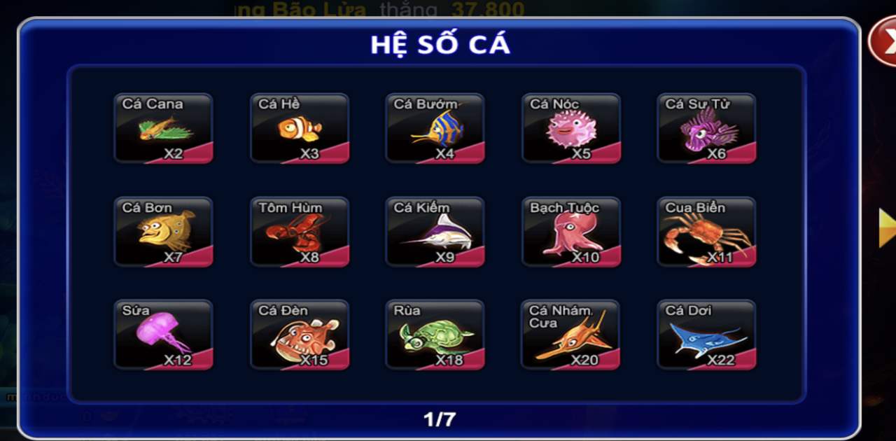 Các hệ số cá vô cùng ràng