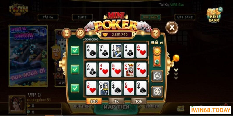 mẹo chơi minipoker tại iwin - cổng game iwin