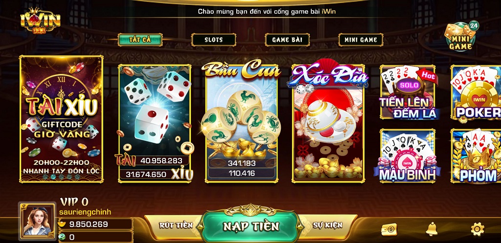 Game bài đổi thưởng tại Iwin68 vô cùng đa dạng